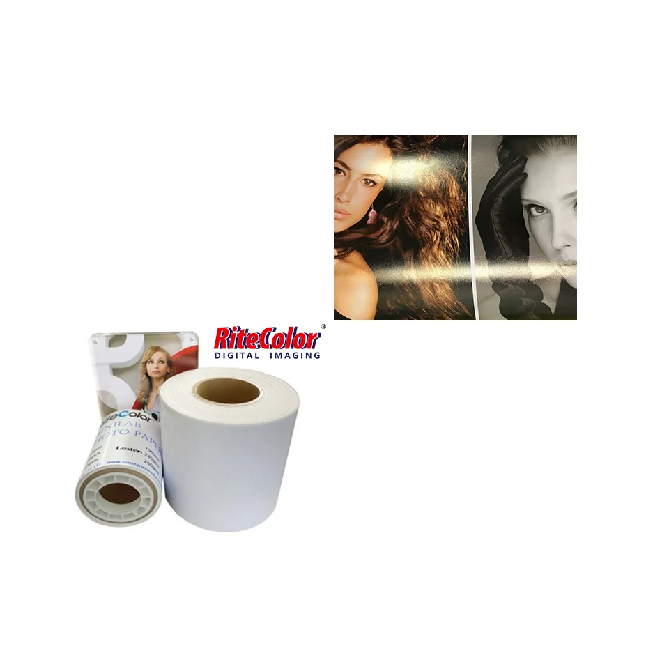 Inkjet Dry Minilab Printers Paper 12inch Luster Photo Paper Roll for Minilab Printer