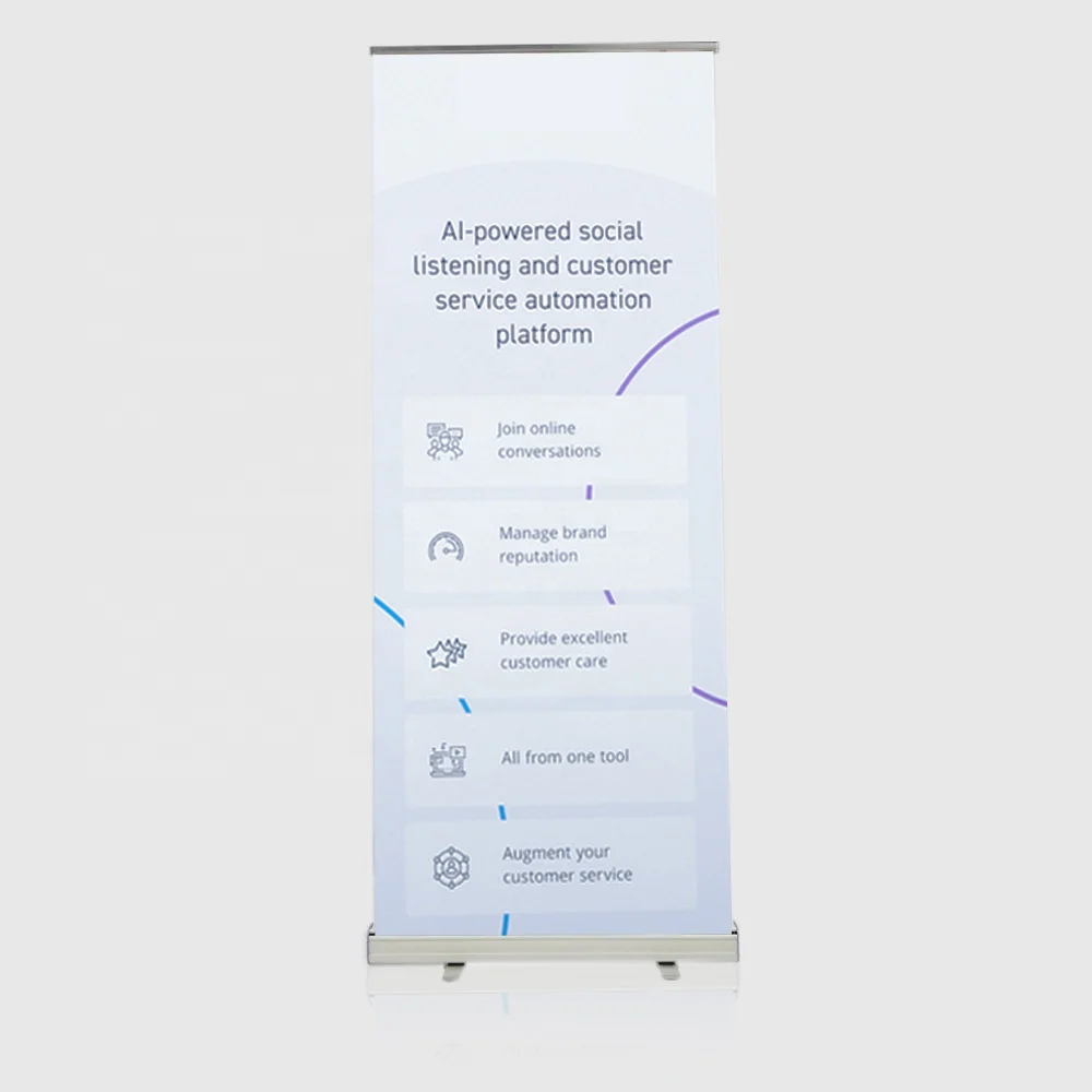 Economical plastic Customized Size Pull Up Banner Roll Up Banner Stand