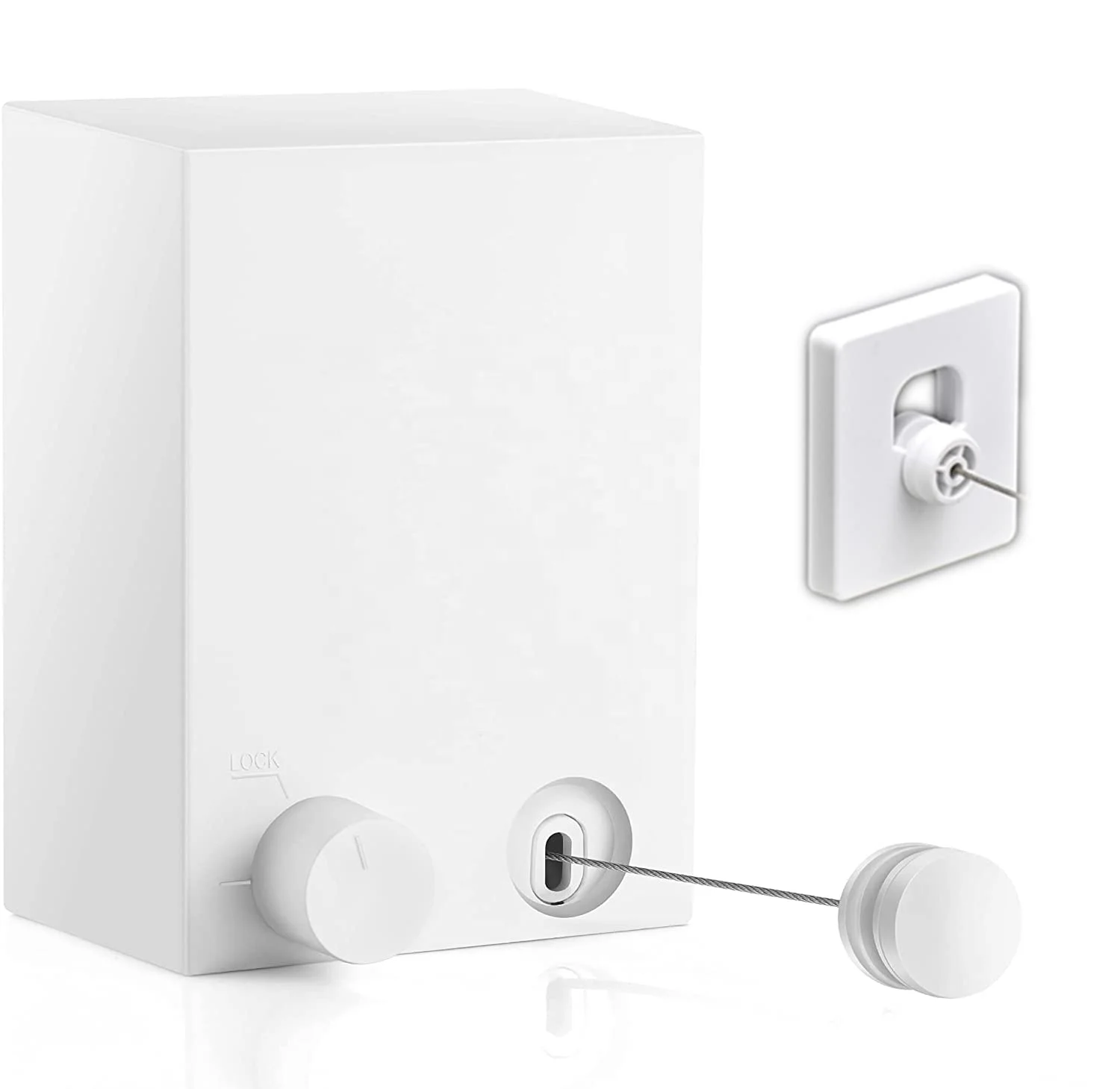 2021Best selling 4.2m stainless steel rope retractable clothesline white clothes line dryer retractable clothesline outdoor