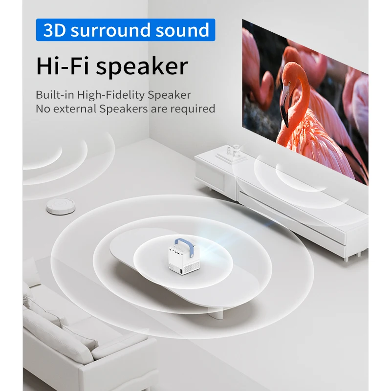 4K 3D Smart Android Мини карманный проектор Led DLP портативный Wifi проектор для смартфона планшета мобильного телефона ПК