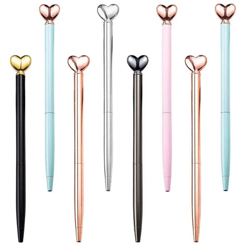 Different heart shaped ballpoint pens Creative love metal cute ballpoint pen