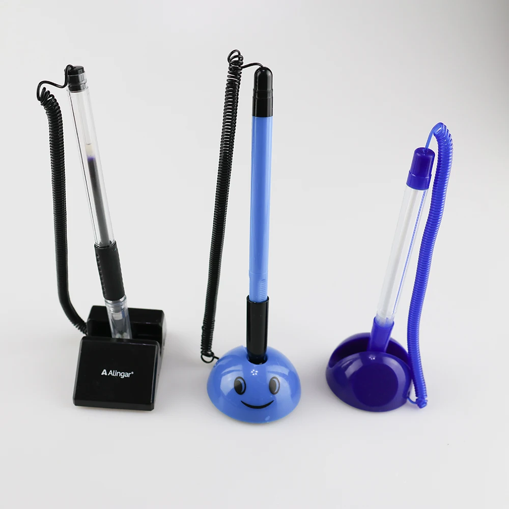 GemFully e commerce shop office stationery manufacturers plastic table stand ballpoint pen for counter desk