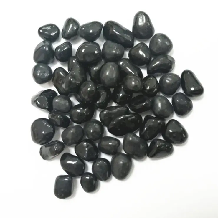 6-9mm black recycled irregular glass beads pebble for swimming pool interior and surface finish