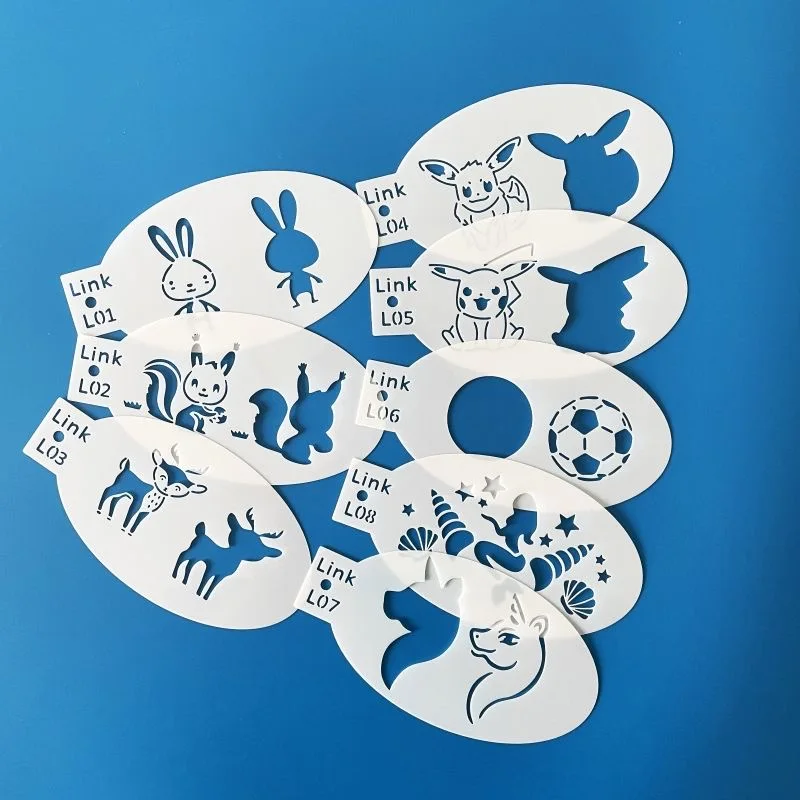 New Temporary  Reusable Body Paint Item Stencils For Glitter Tattoo Face Painting Tools Halloween Party