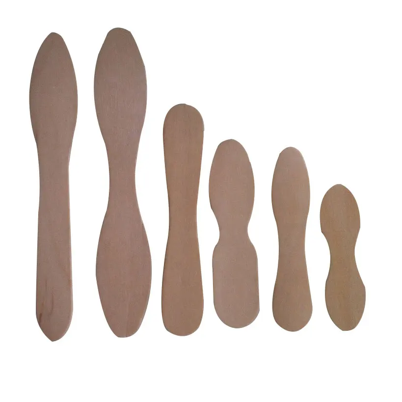 Best seller disposable wooden sticks paper wrapped flat ice cream spoon price