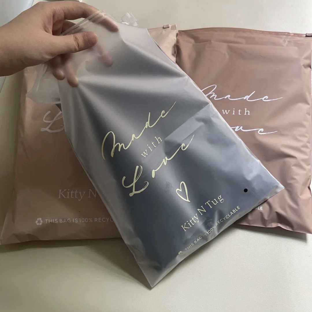 Matte/Frosted Biodegradable Plastic Packaging Zipper Bags, T Shirt Swimwear Zip Lock Clothing Bags With Custom Logo