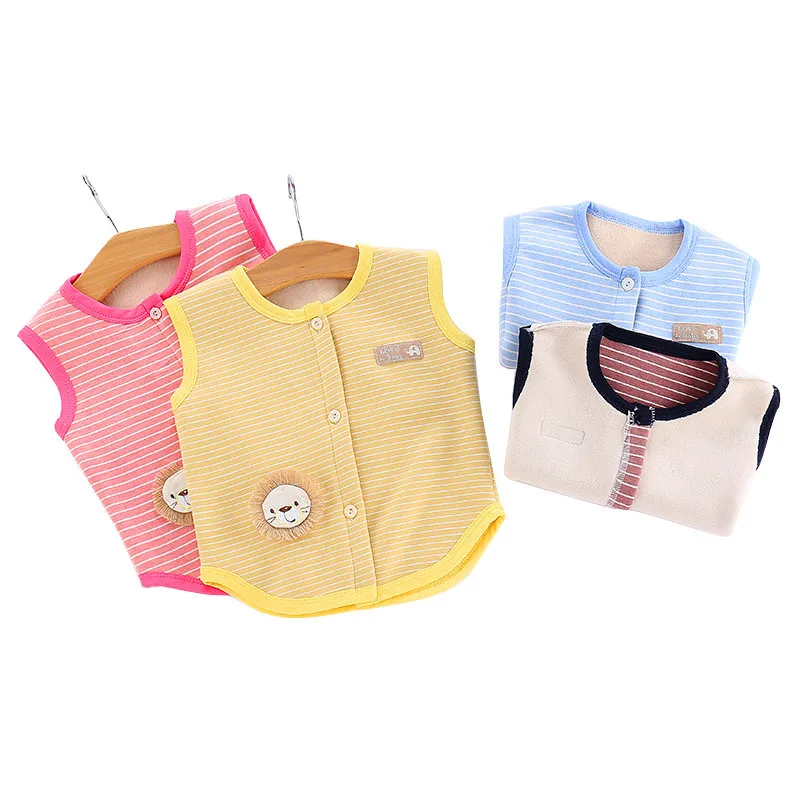 
Fashion Baby Sleeveless Cartoon Printing Cotton Vest For Winter Comfortable Vest 