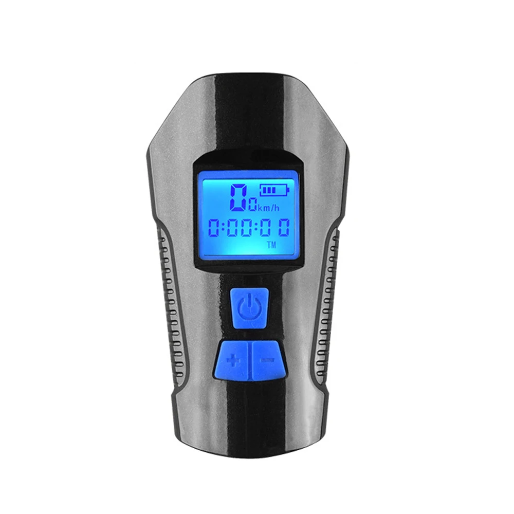 
Waterproof Bicycle Light USB Charging Bike computer Flashlight Handlebar Cycling Head Light w/ Horn Speed Meter LCD Screen 