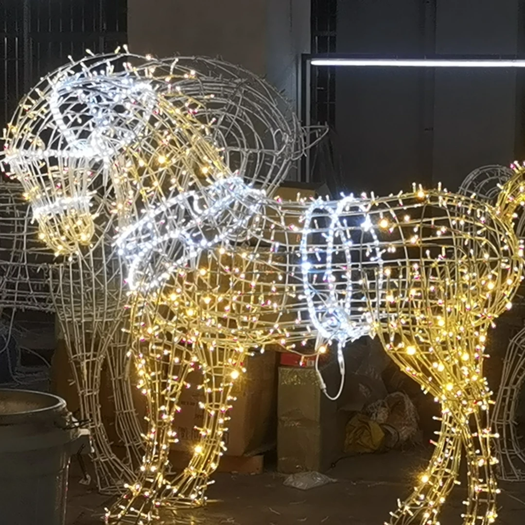 3D horse LED light Outdoor waterproof luminescence  String  Lights Motif Light