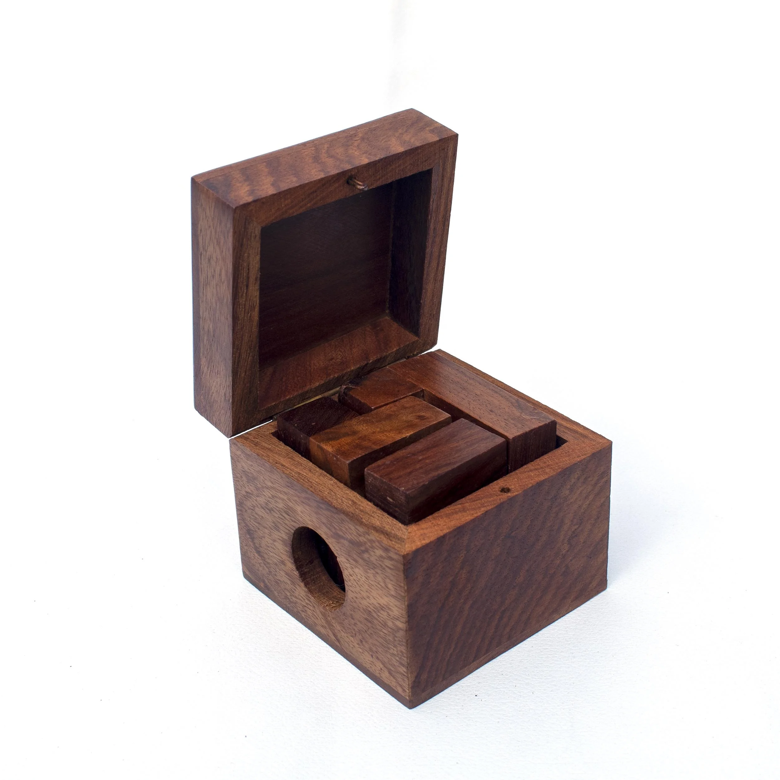 Hot Selling Handmade Polished Wood Tetris Cube in Box Puzzles Brain Teasers Puzzles Port WG1027