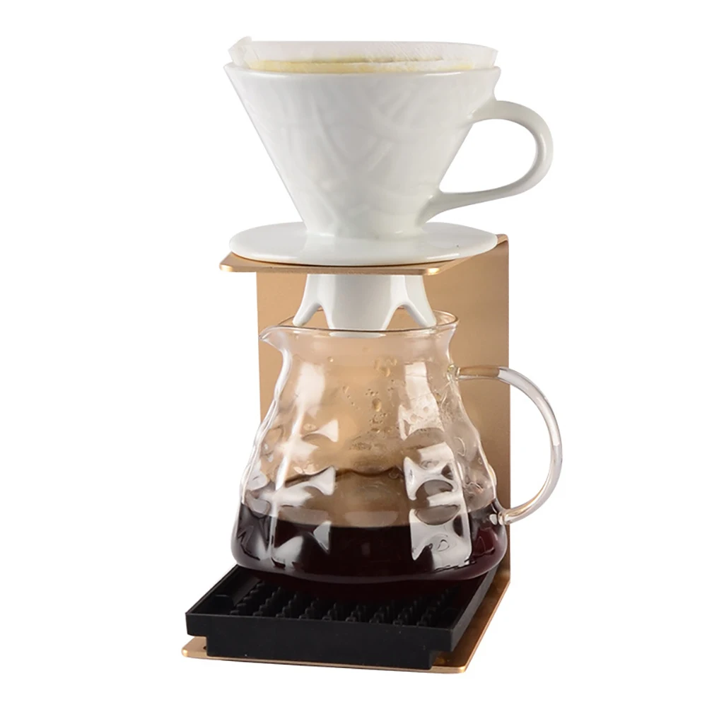 Coffee Tools Pour Over Filter Holder Metal Coffee Drip Stand Up L Shape Coffee Filter Support Rack For V60