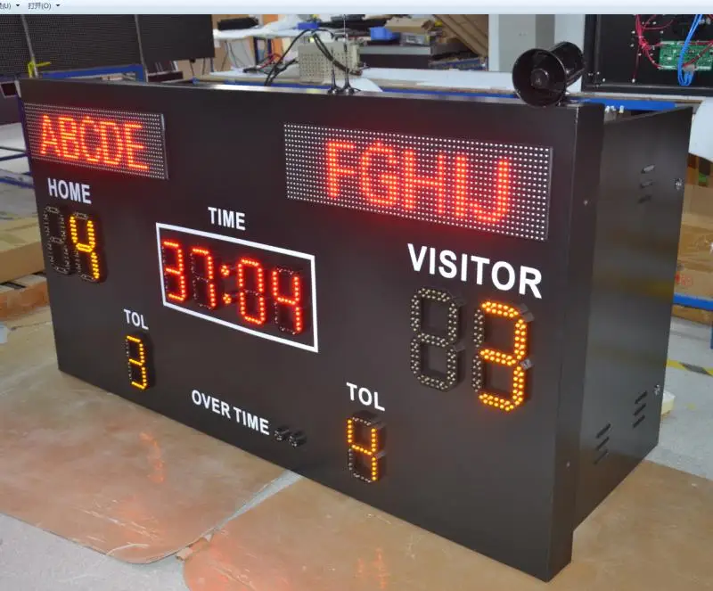 Hot Selling 189x31x108cm Football scoreboard table tennis scoreboard digital led display outdoor digital display basketball score display