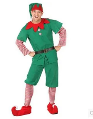 Christmas Cosplay Halloween Costumes For Kids Boy Girls Elfbaby Dress With Hat Shoes Gift New Year Carnival Party Santa Claus