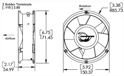 MA77B3X  COMAIR ROTRON 230 V AC Axial Fan 172*150*50MM