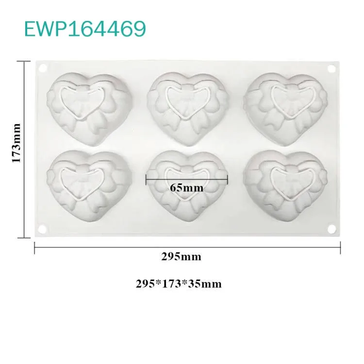 Heart Shape Silicone Molds Non-stick Chocolate Candy Molds Silicone Baking Molds for Fondant Pudding