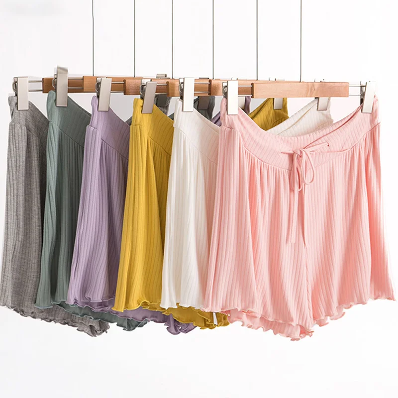 Wholesale Fashion Thread Modal 8 Colors Maternity Clothes Women Adjustment Low-waisted V-shape Safety Shorts Underwear 4199