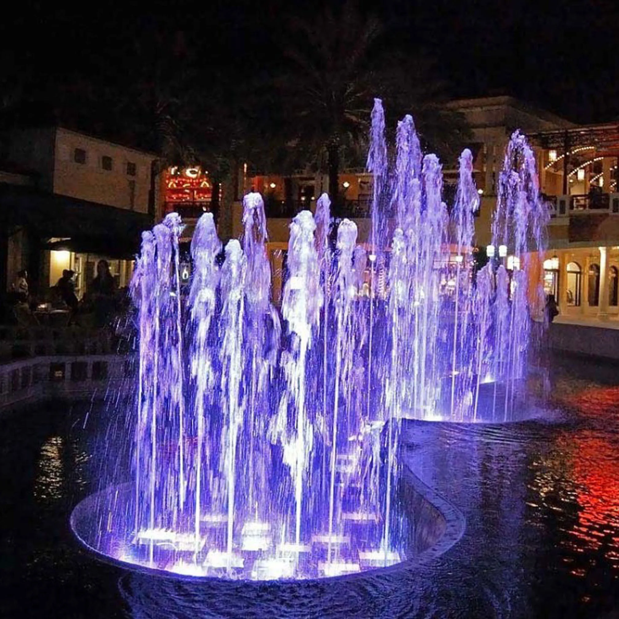 Large Outdoor Musical Dancing Waterfall Projection Fountain Stainless Steel 304 Big Magic Fog Lighting for Pond Use