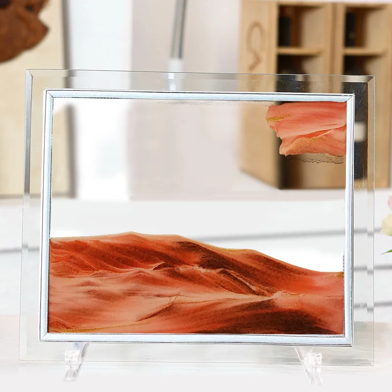 7 Inch Square Hourglass Quicksand Color Painting Suitable For Home Office Hotel Decoration