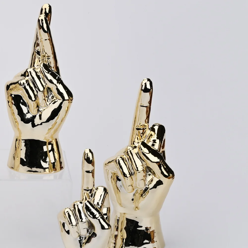 
Good quality two cute white porcelain ceramic bear decoration 