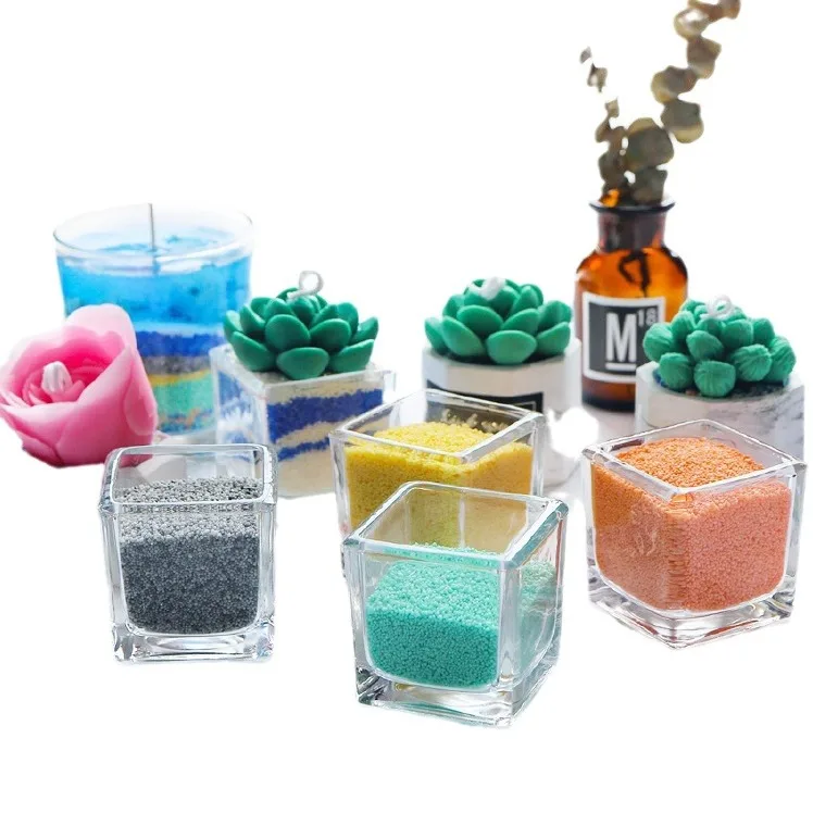 New Handmade Colored Granulated DIY Candle Make Kit Sand Wax Fragrance Candles Creative Sand Art Scented Candles