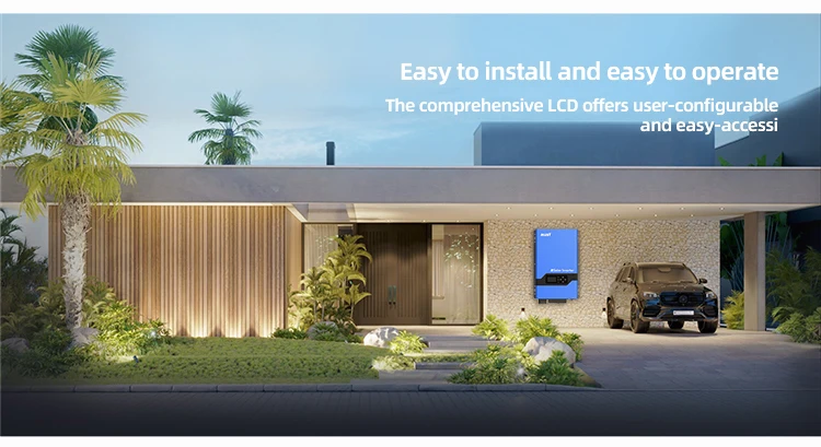 MUST PV3000LVHM USA Version 1-Phase Pure Sine Wave Split Inverter 120V/240V 6Kw Off-Grid Solar Hybrid Power Home MPPT Controller