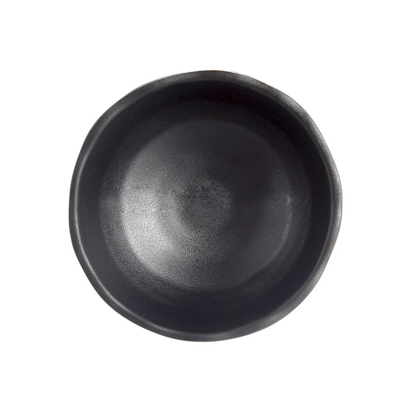 High Quality Matte Black Melamine Set Ramen Bowls Plates RestaurAnt Triangle bowl