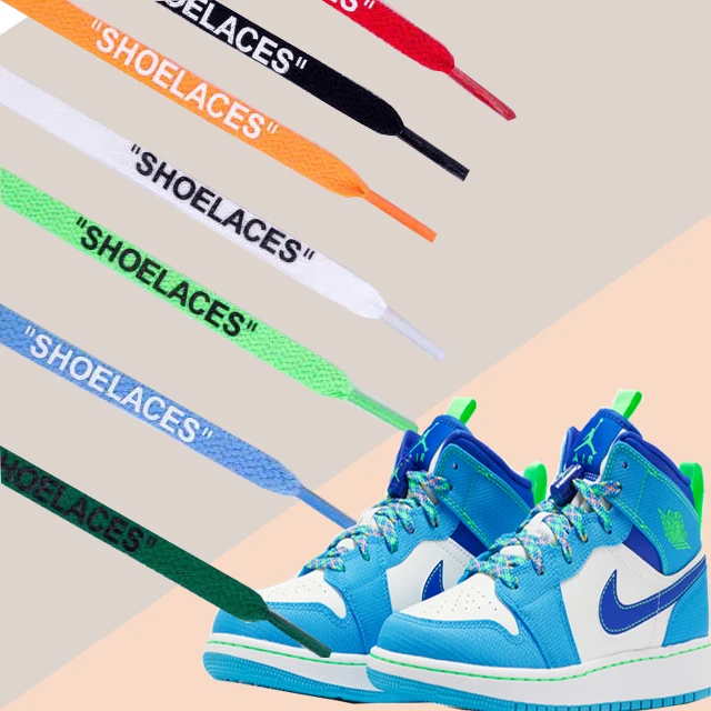 Logo Shoelaces Personalized Sneaker Shoe laces reflective print logo custom engraved logo aglet assembling pack