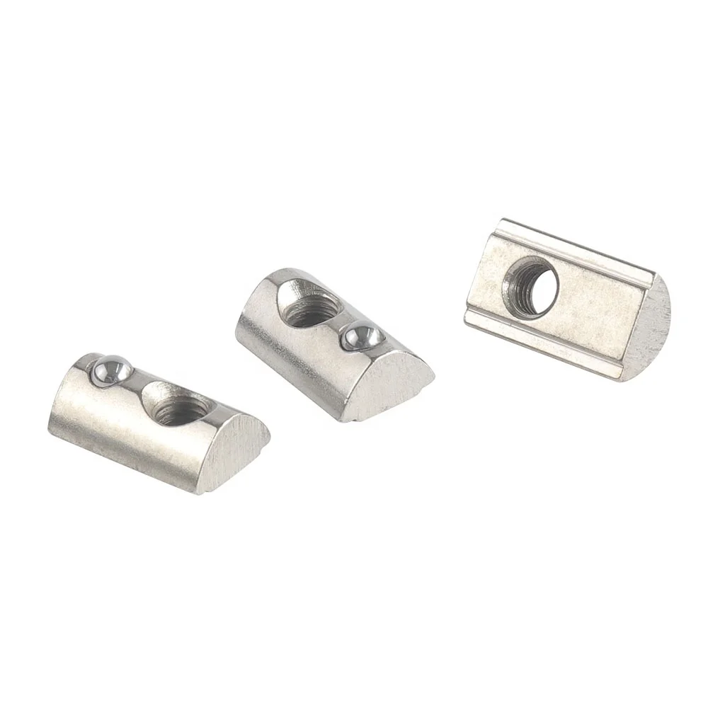 Лучшие продажи 2020 M3 M5 M6 падение весной молоток гайка Roll-In Т-образными пазами гайки с пружинным мяч