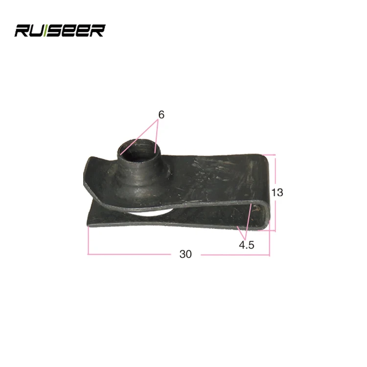 Universal Car Fasteners Plate spring nut QC/T 608 Carbon Steel Fastener Clip Screw Base Spring Plate U Type Clip Speed Nut