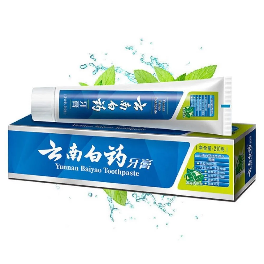 Зубная паста Yunnan Baiyao со вкусом мяты и блеском для отбеливания