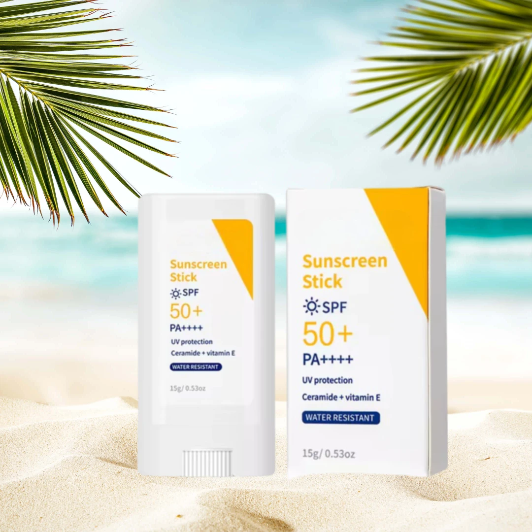 private label wholesale custom korean white label full size facial organic mud clear bio face tinted matte spf50 sunscreen stick
