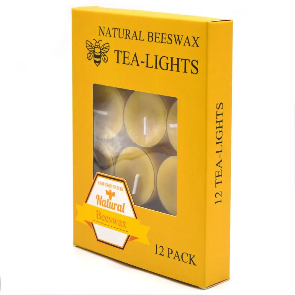 100 Percent Pure Organic Beeswax Tealight Votive Candles
