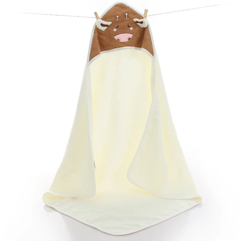 Top Quality Customized Personalised Organic Bamboo Cotton Terry Baby Hooded Poncho Towels For Children
