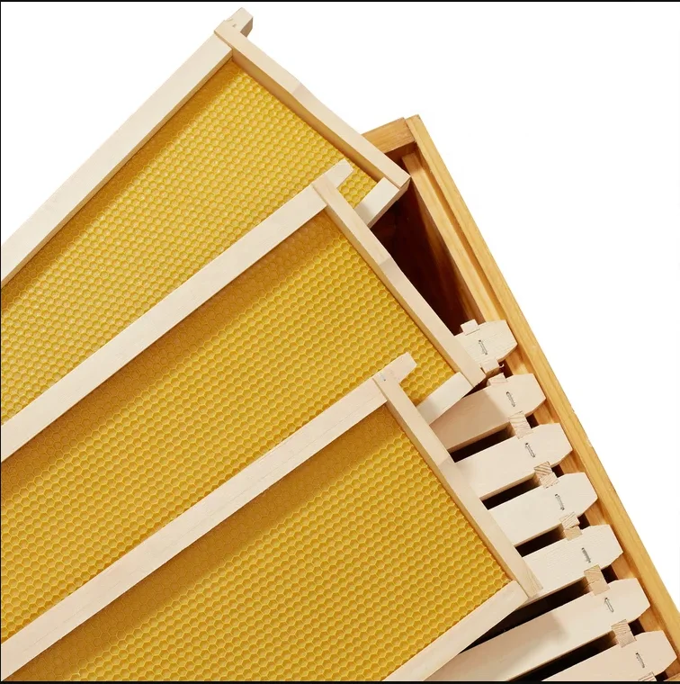Factory Price Assemble Beehive Frames with Wired Beeswax Sheet Wood Bee Hive Frame