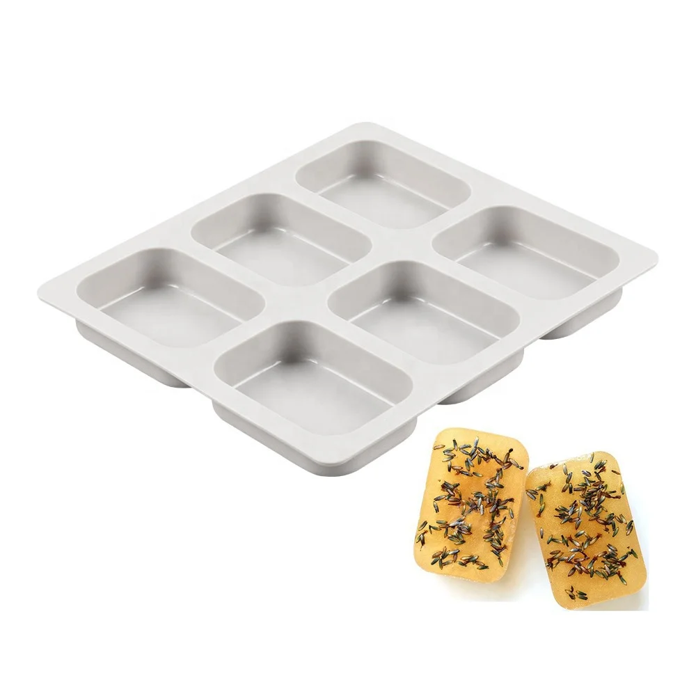 
Factory Soap Making Non-stick DIY Handmade Silicone Custom Square Soap Mold 