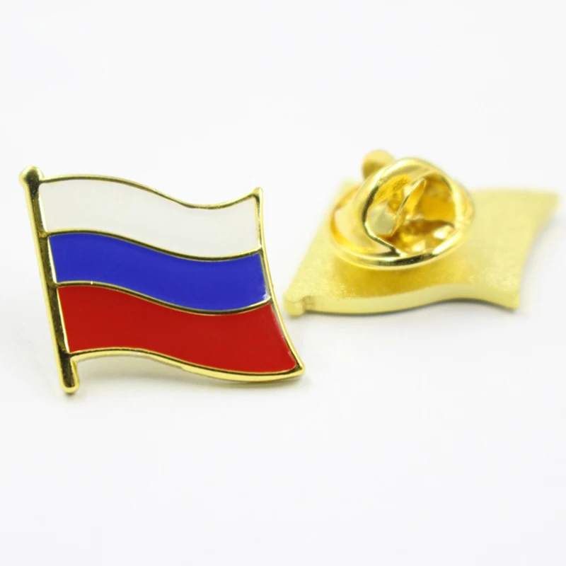 Металлическая брошь в виде флага страны
