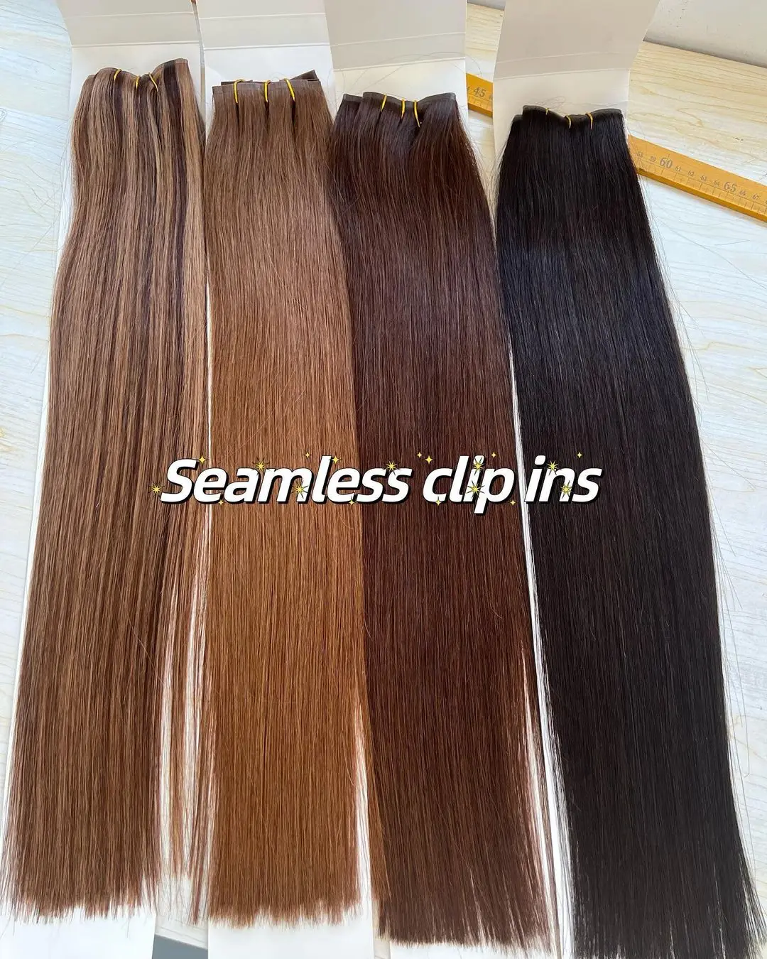 Raw seamless clip in hair extension curly unprocessed 100% Raw human hair Clip in Hair Extension Kinky Straight