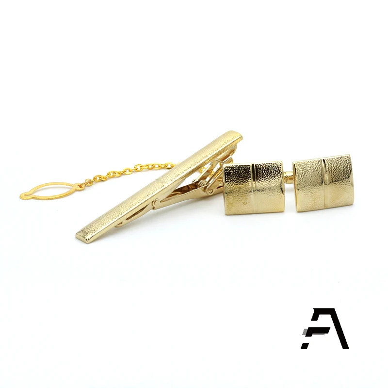 Mens  Metal Gift Set Tie Clip cufflinks Wholesale Price Dongguan Fancy