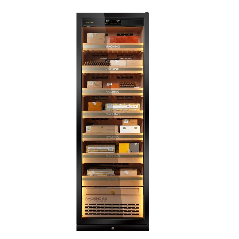 1800CT RACHING NEW Premium Stainless Steel Climate controlled Cigar Cabinet Humidor