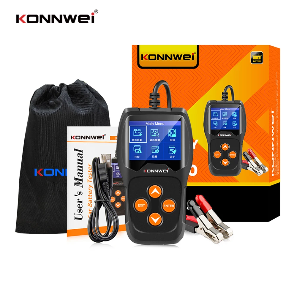 Konnwei 12v kw600 car battery tester for lead acid agm gel egb battery KONNWEI KW218 Auto Battery Tester