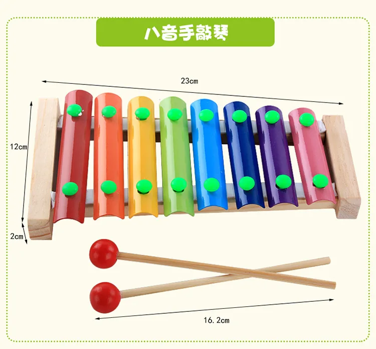 Funny Baby Music Montessori Graphic Cognition Cartoon wooden educational kids toys children