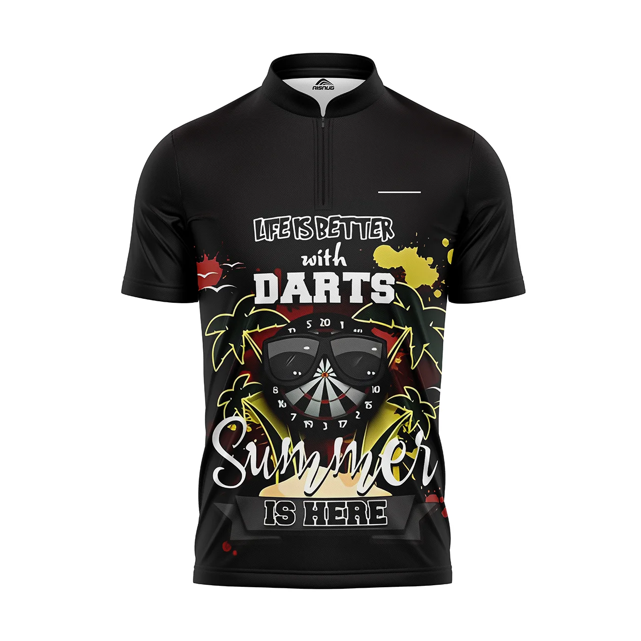 cheap lady 100% polyester fashion design sublimation custom darts polo shirts