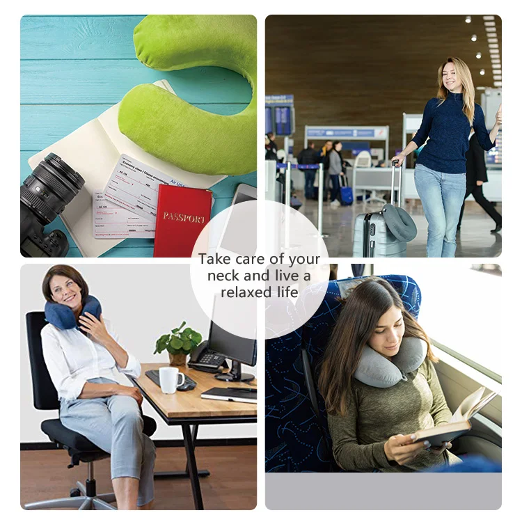 Custom Pattern Neck 2022 Foldable Promotional Gift Latest U Shape Travel Pillow