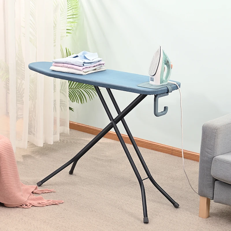 New Design Folding Ironing Board With Durable Plastic Hook For Easy Hanging & Space Saving 100% Cotton Cover With Felt Padding (1600068392367)