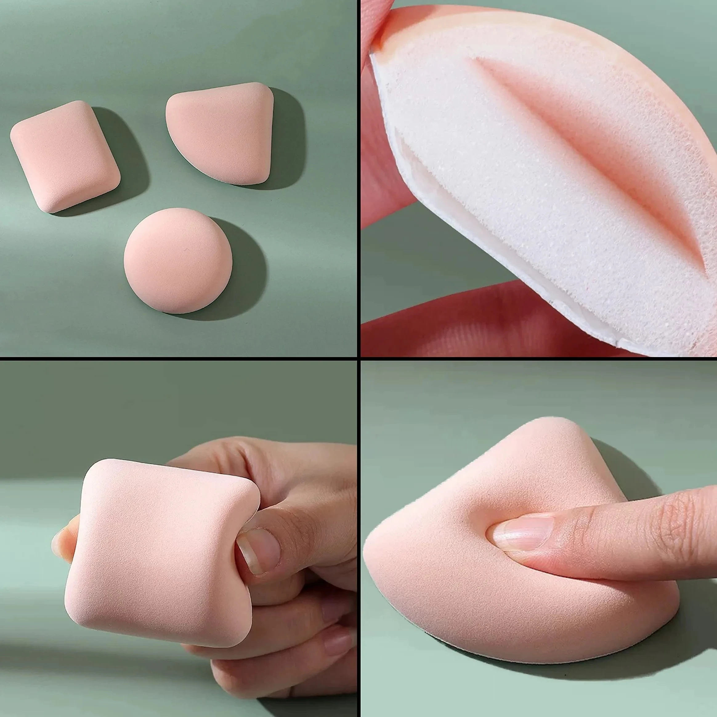 Non-Latex Dry Wet Air Cushion Sponge Puff Boxed Do Not Eat Powder Makeup Foundation Triangular Makeup Puff