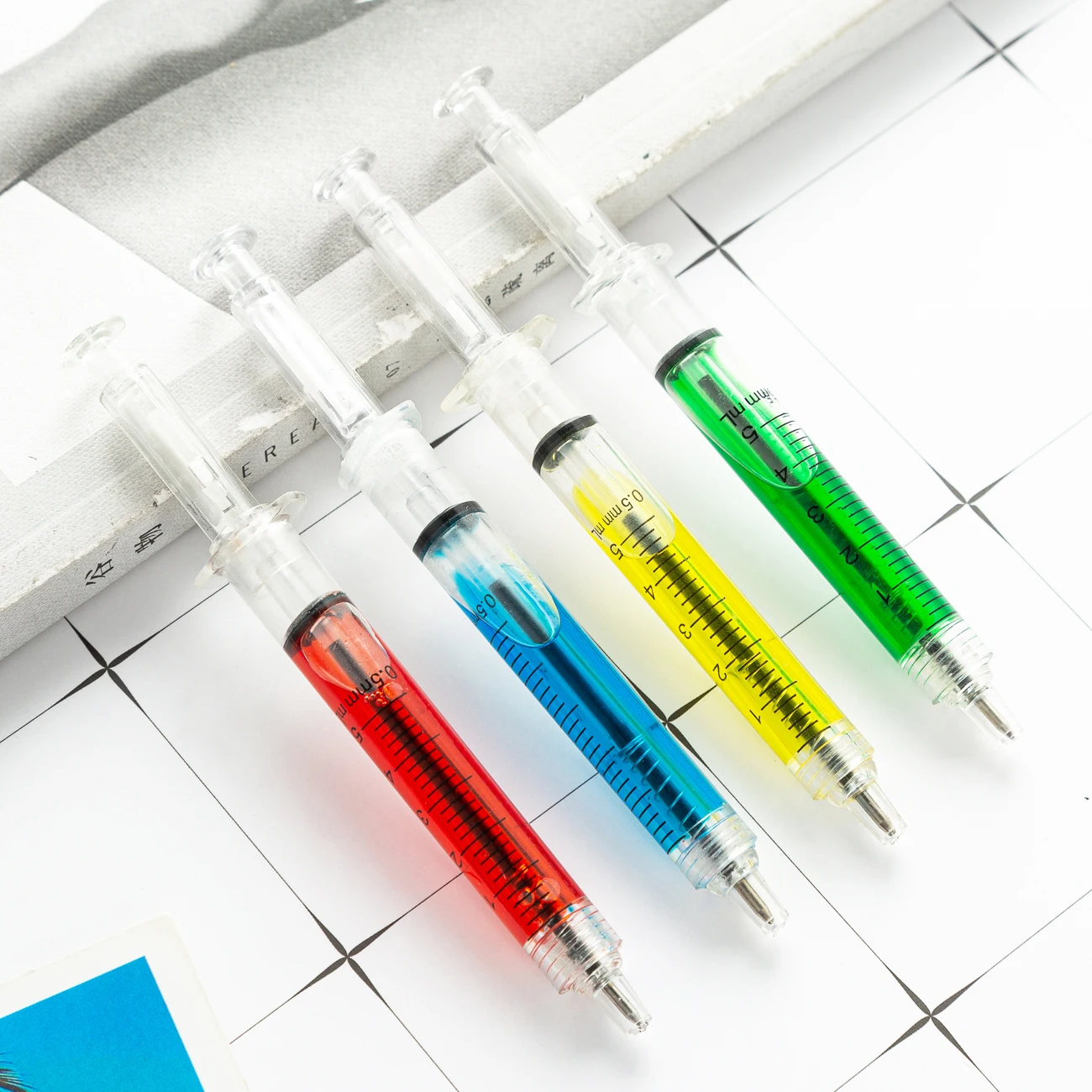 Personalized Plastic Pen Novelty Injection Needle Pen Promotion Fancy Syringe Plastic Pen