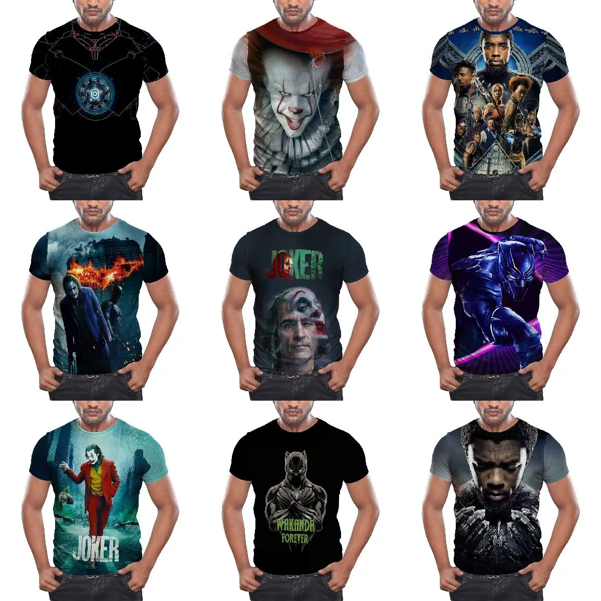 2021 new Movie Marvel Leisure sports T-shirt Plush Toy Dolls Custom Marvel Comics T shirts Cartoon Dolls