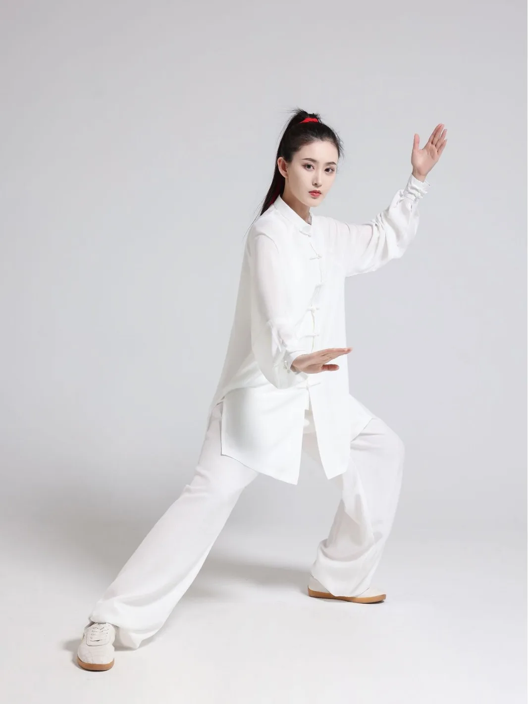 Traditional Chinese Clothing Cotton Linen Taiji Suit for Men Women Baduanjin Performance Suit Spring Summer Autumn-for Adults
