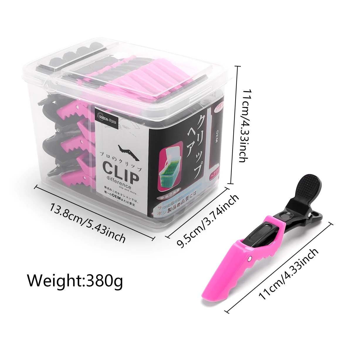 30 Pcs Packing Box Hair Sectioning Clips Heating Resistance Women Plastic Hairdressing Crocodile Clip Hair Styling Accessories