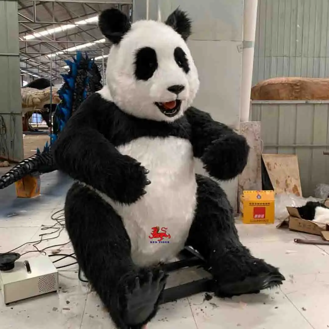 Playground Animatronic Panda Model for Sale High Quality Factory Various Real Outdoor Amusement Park Equipment Assemblage
